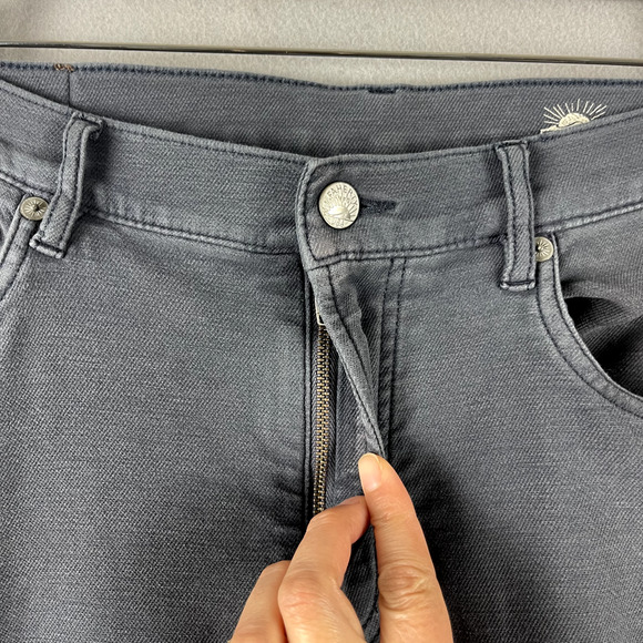 Faherty Stretch Terry 5 Pocket Pants Mens 34x31 Navy Gray Soft Rugged Stretch - Picture 4 of 15